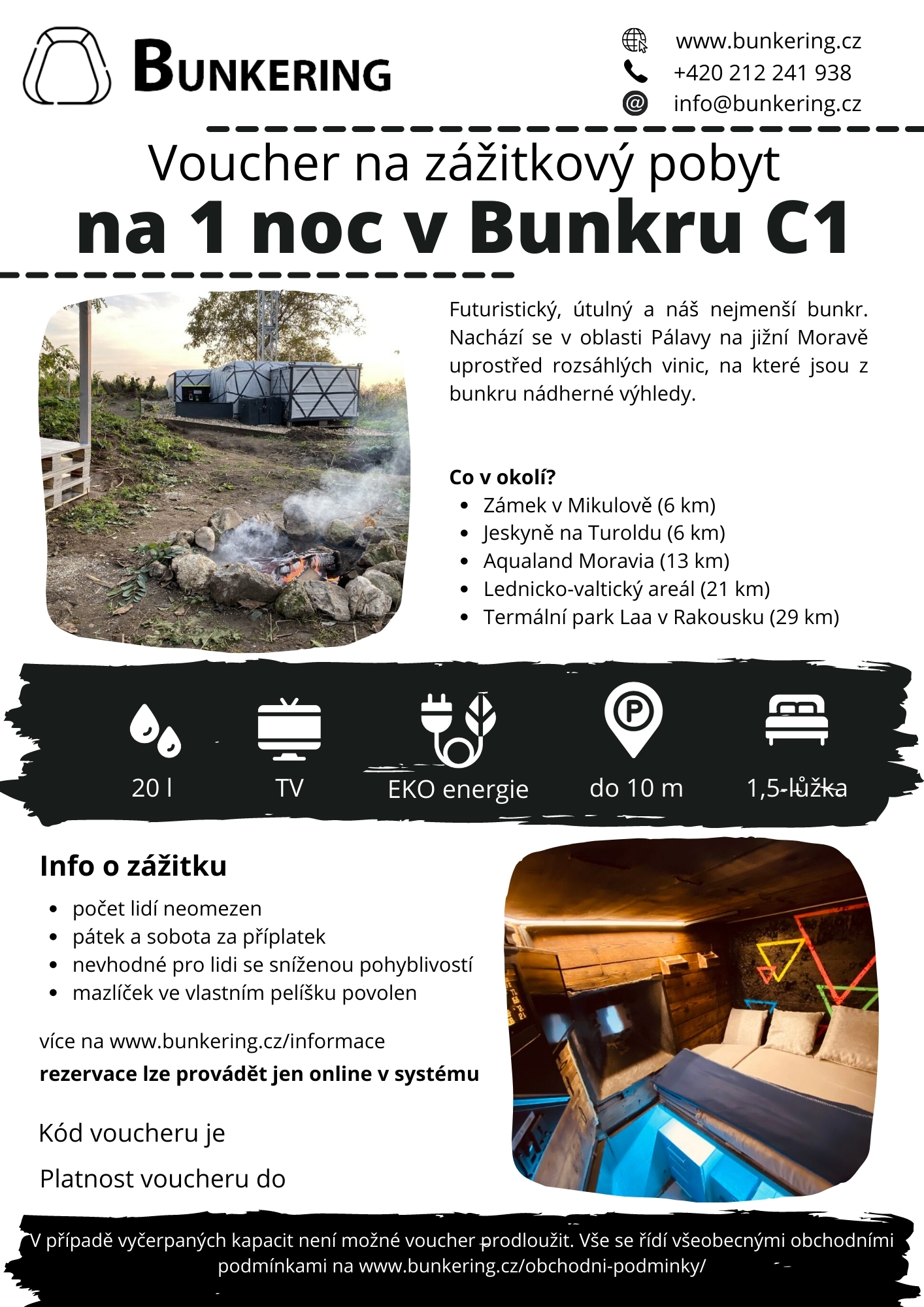 Voucher - Bunkr C1 - 1 noc